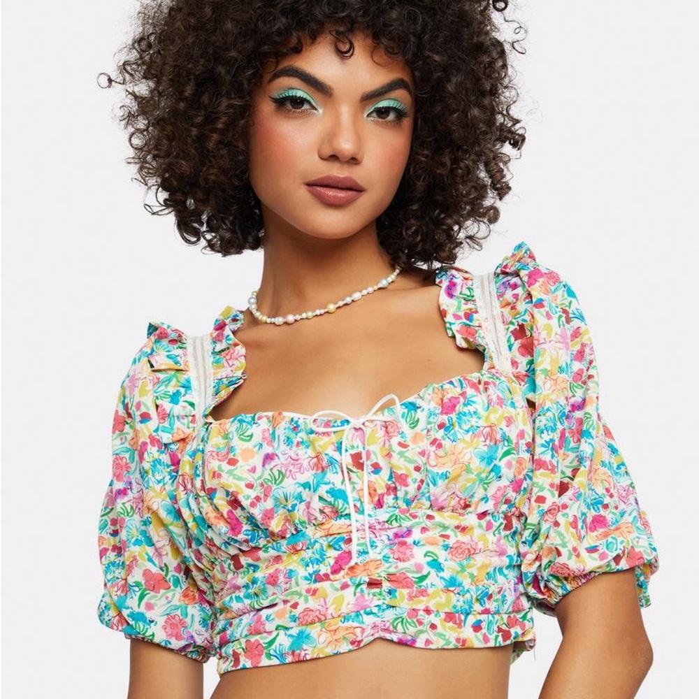 NWT for love and lemons Claude crop top